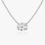 1.0 CT Oval Solitaire Lab Grown Diamond Necklace