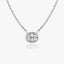 1.0 CT Oval Bezel Lab Grown Diamond Necklace