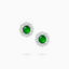 Platinum 950 & 18K White Gold Jade & Diamond Earrings