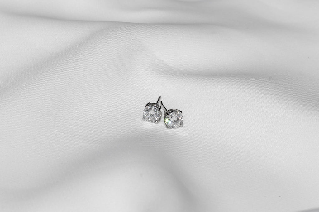 Round Lab Grown Diamond Stud Earrings
