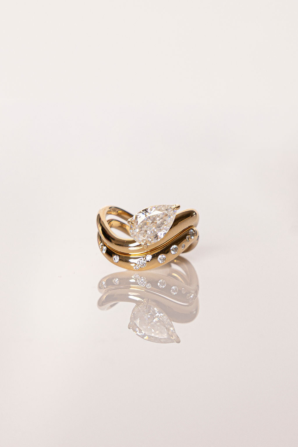 Celestial Waved Wedding Band