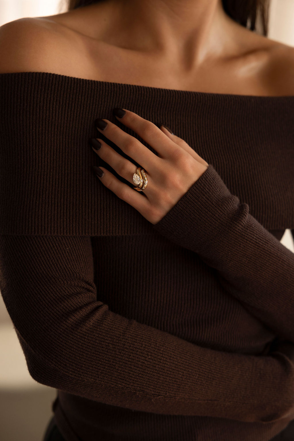 Celestial Waved Wedding Band