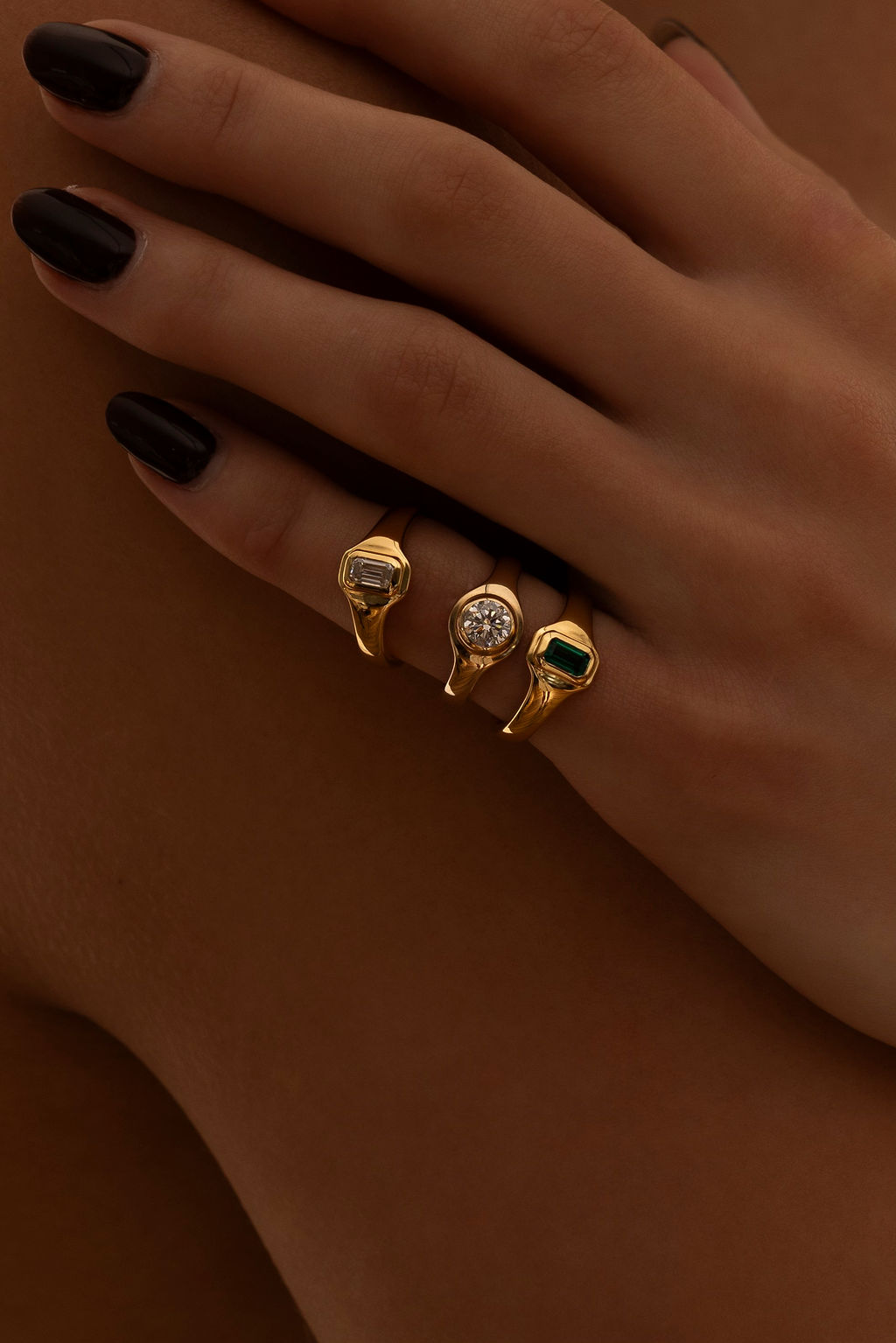 Solari Round Pinky Ring Imagen principal del producto