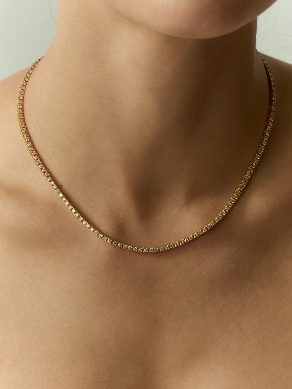 Classic Tennis Necklace - Moissanite