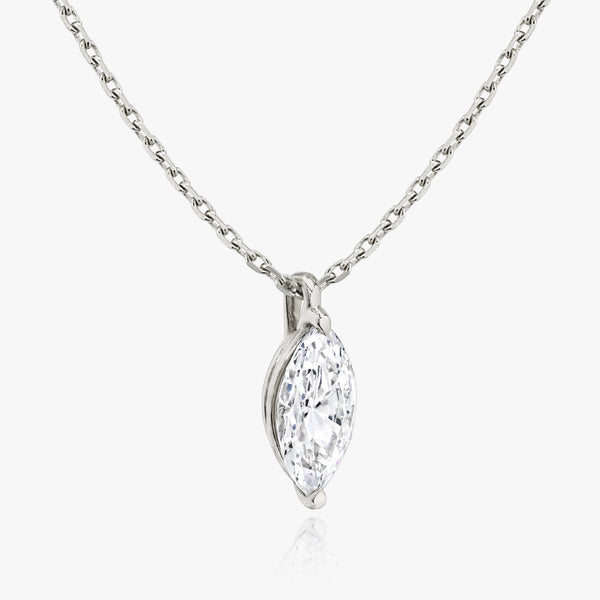 1.0 CT Marquise Solitaire  Lab Grown Diamond Necklace