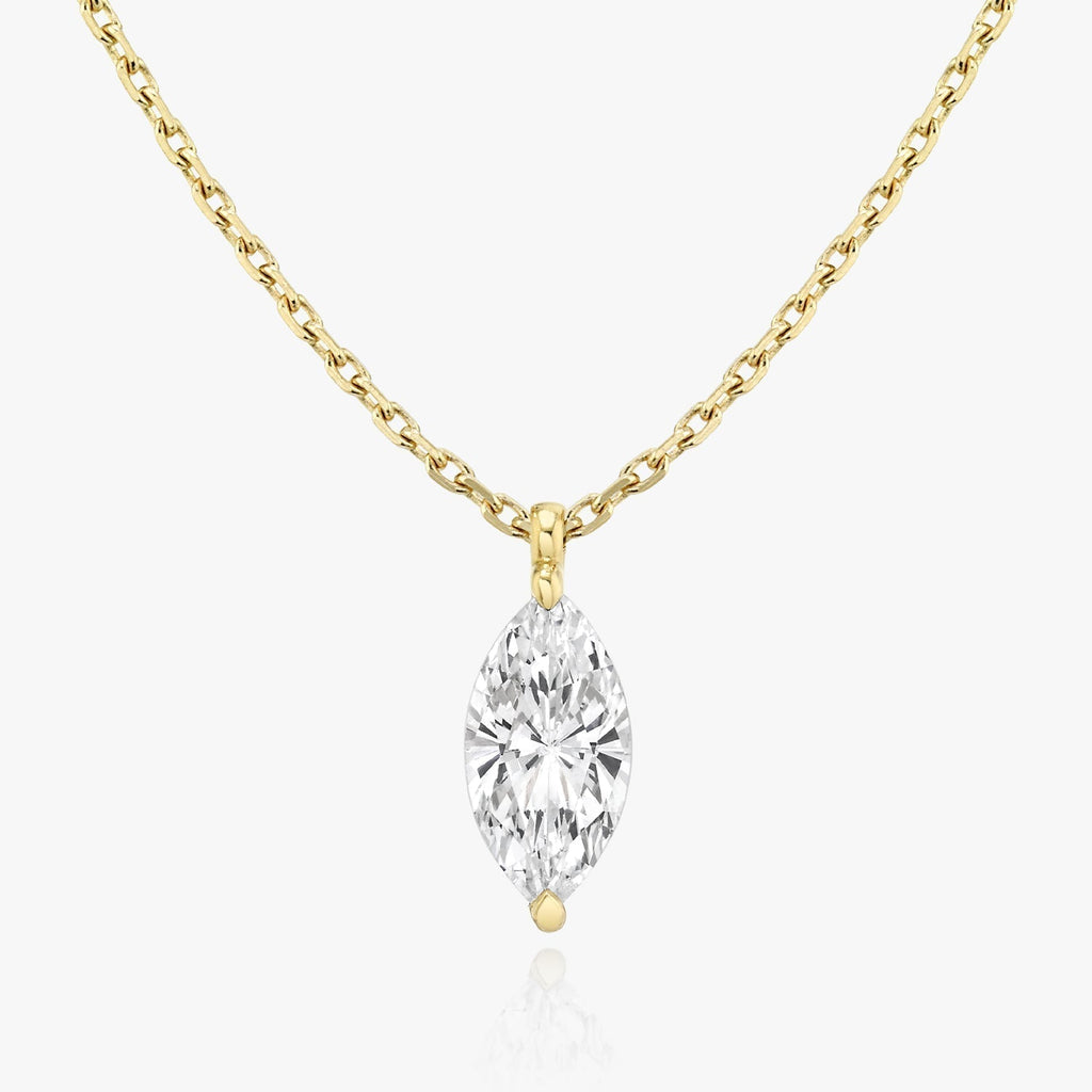 1.0 CT Marquise Solitaire  Lab Grown Diamond Necklace