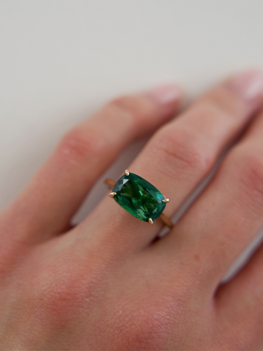 Hayley Emerald Dress Ring