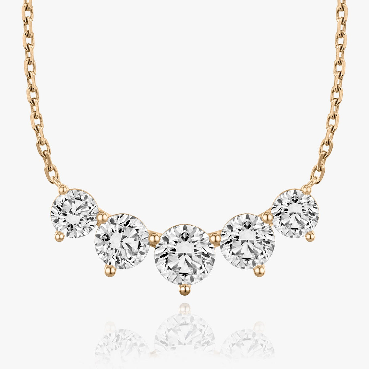 3.50 TCW Round  Lab Grown Diamond Necklace