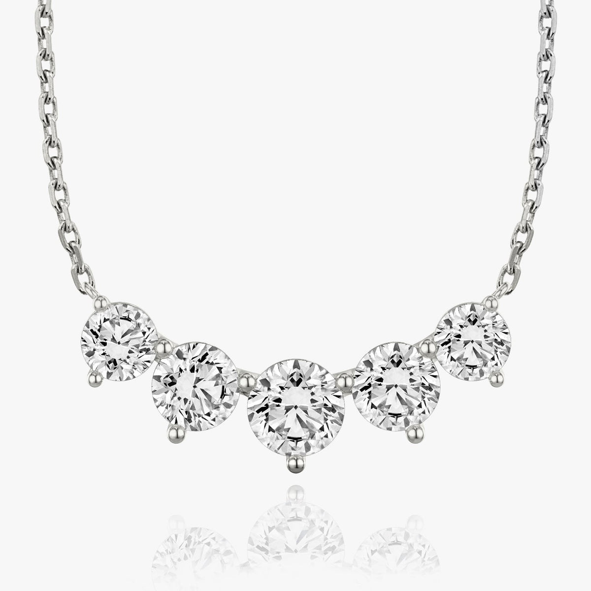 3.50 TCW Round  Lab Grown Diamond Necklace