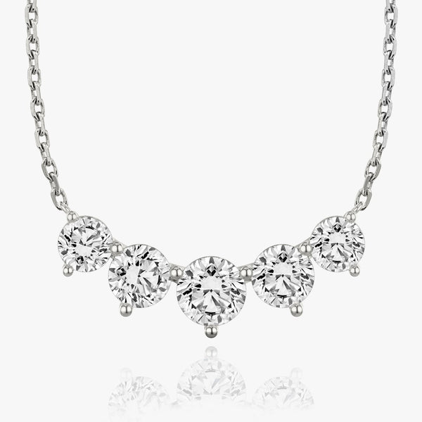 3.50 TCW Round  Lab Grown Diamond Necklace
