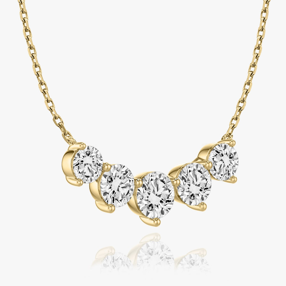 3.50 TCW Round  Lab Grown Diamond Necklace
