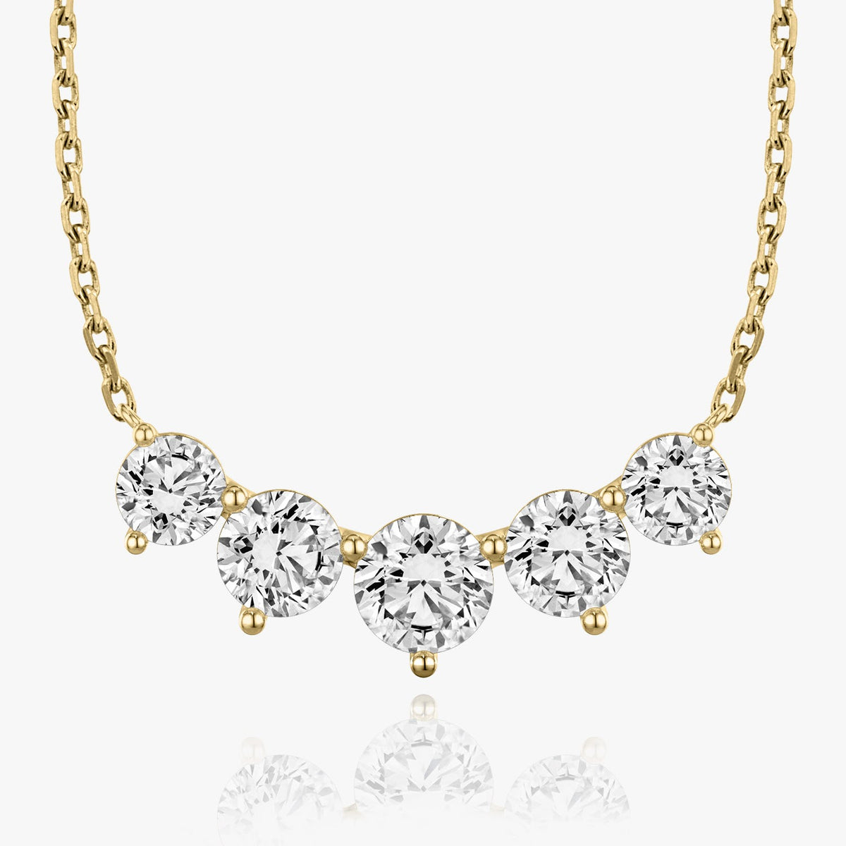 3.50 TCW Round  Lab Grown Diamond Necklace