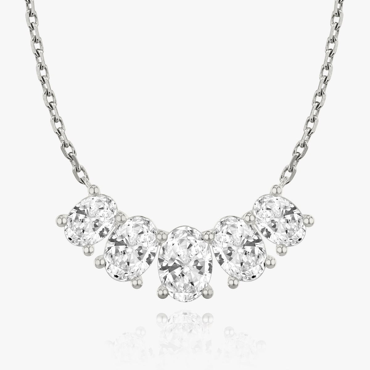 3.50 TCW Oval  Lab Grown Diamond Necklace Main image
