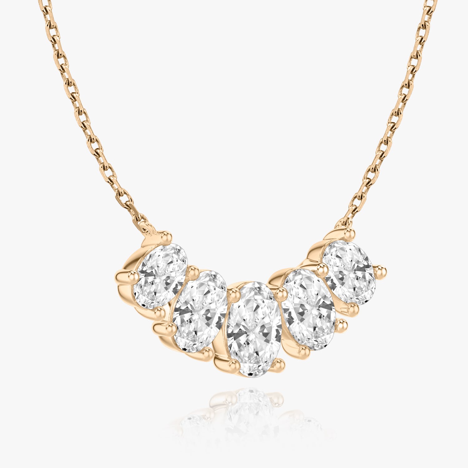 3.50 TCW Oval  Lab Grown Diamond Necklace Secondary image