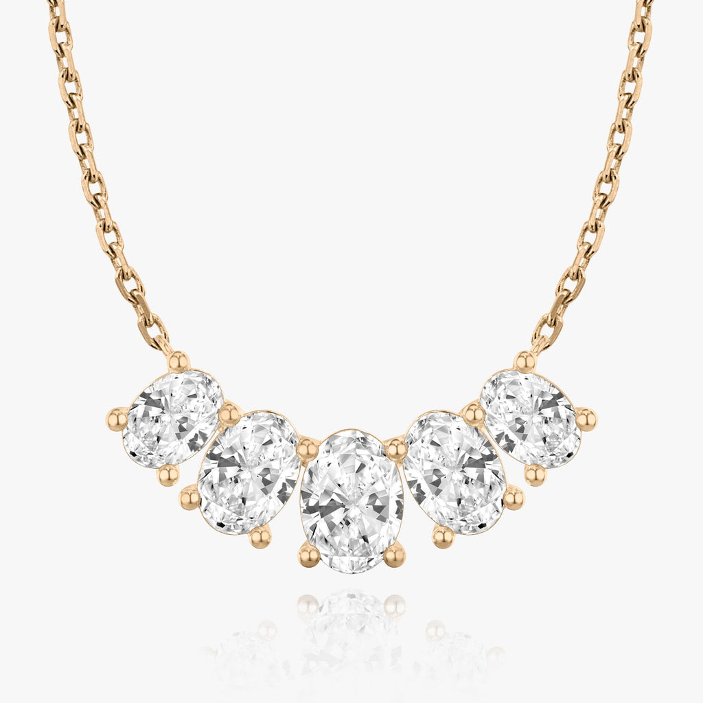 3.50 TCW Oval  Lab Grown Diamond Necklace