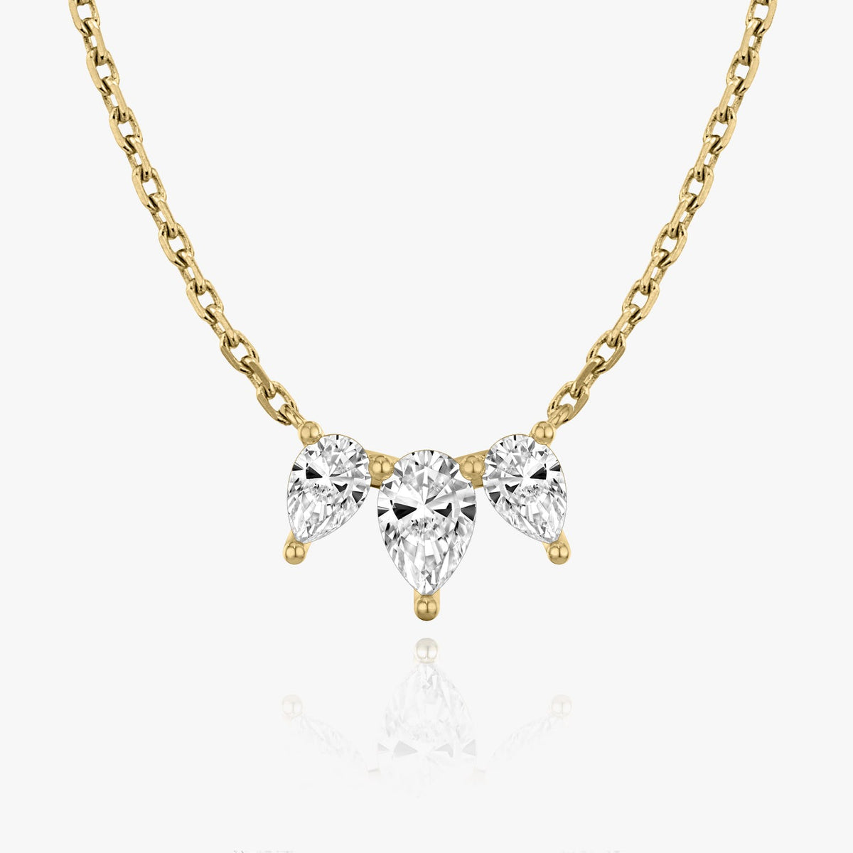 1.0 TCW Pear  Lab Grown Diamond Necklace