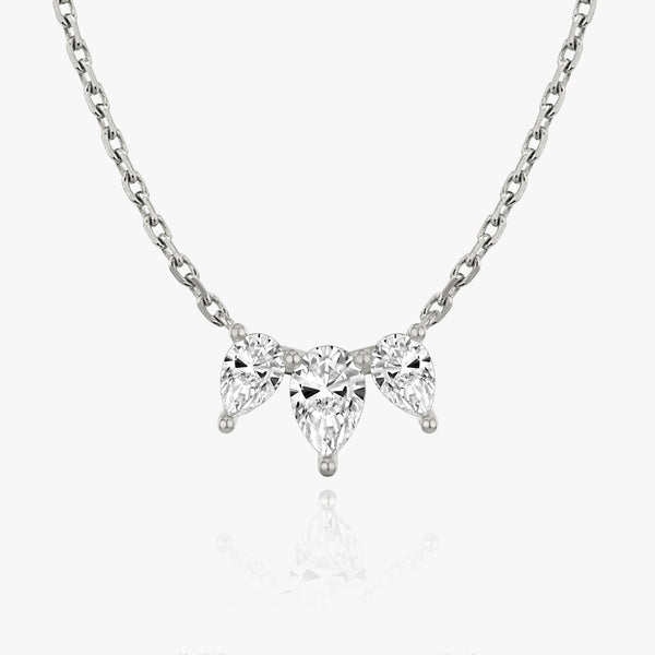 1.0 TCW Pear  Lab Grown Diamond Necklace