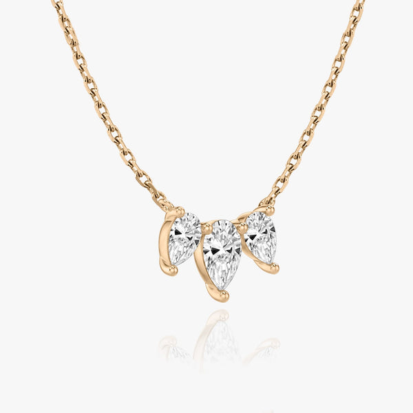 1.0 TCW Pear  Lab Grown Diamond Necklace
