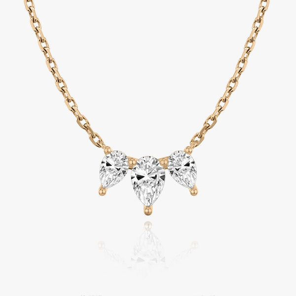 1.0 TCW Pear  Lab Grown Diamond Necklace