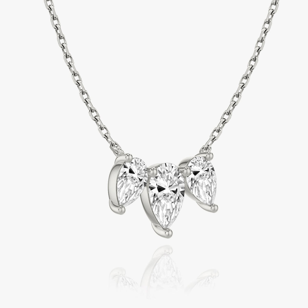 2.0 TCW Pear Lab Grown Diamond Necklace