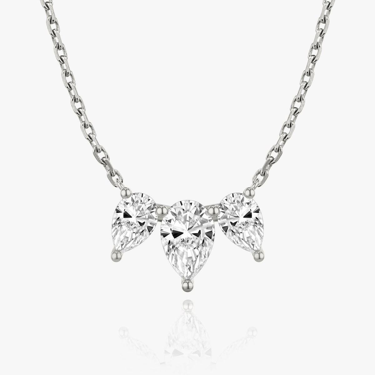 2.0 TCW Pear Lab Grown Diamond Necklace