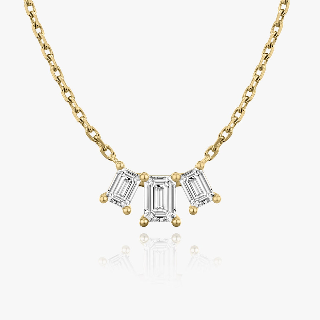 1.0 TCW Emerald Lab Grown Diamond Necklace