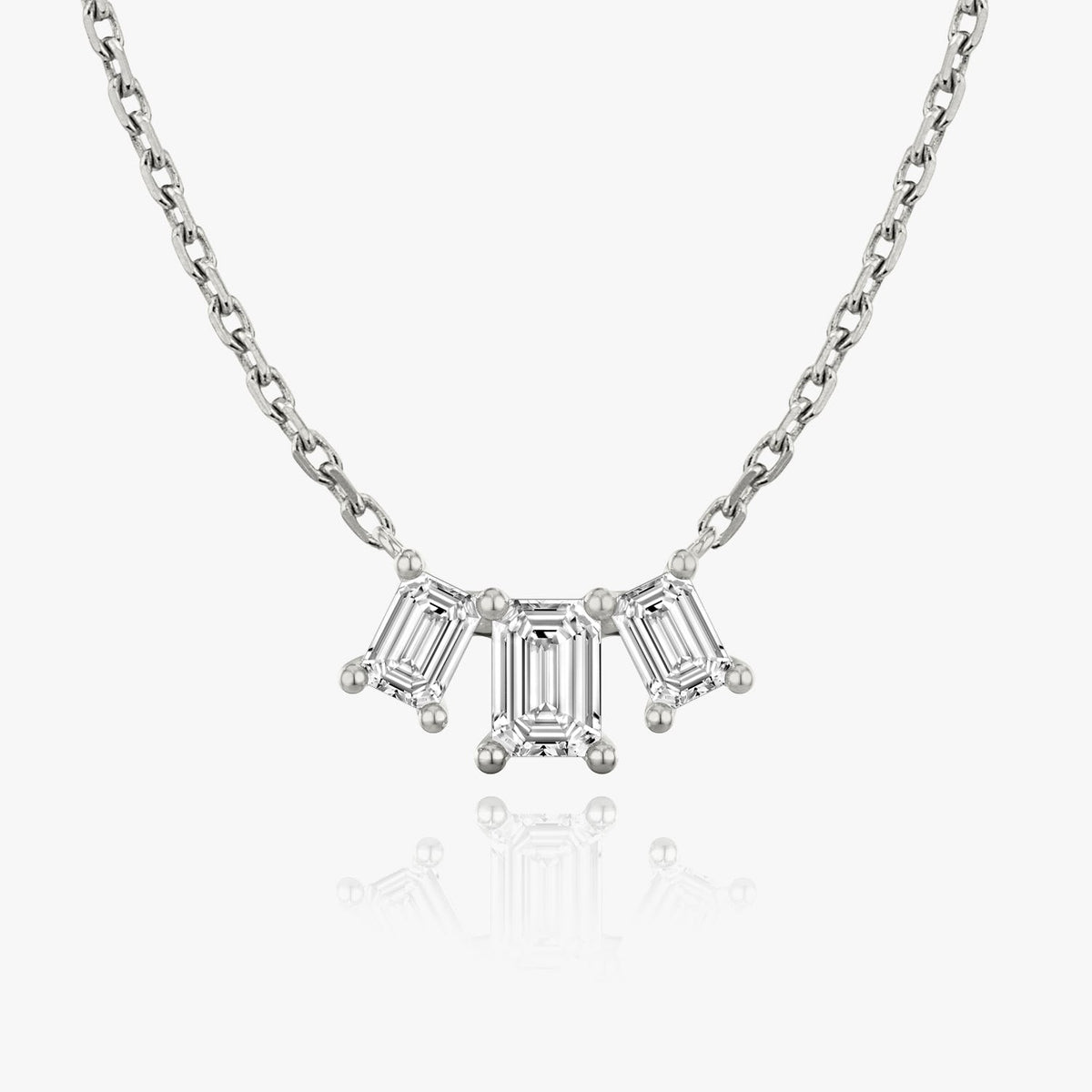1.0 TCW Emerald Lab Grown Diamond Necklace Main image