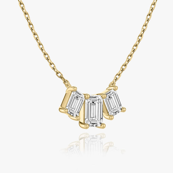 2.0 TC Emerald Lab Grown Diamond Necklace