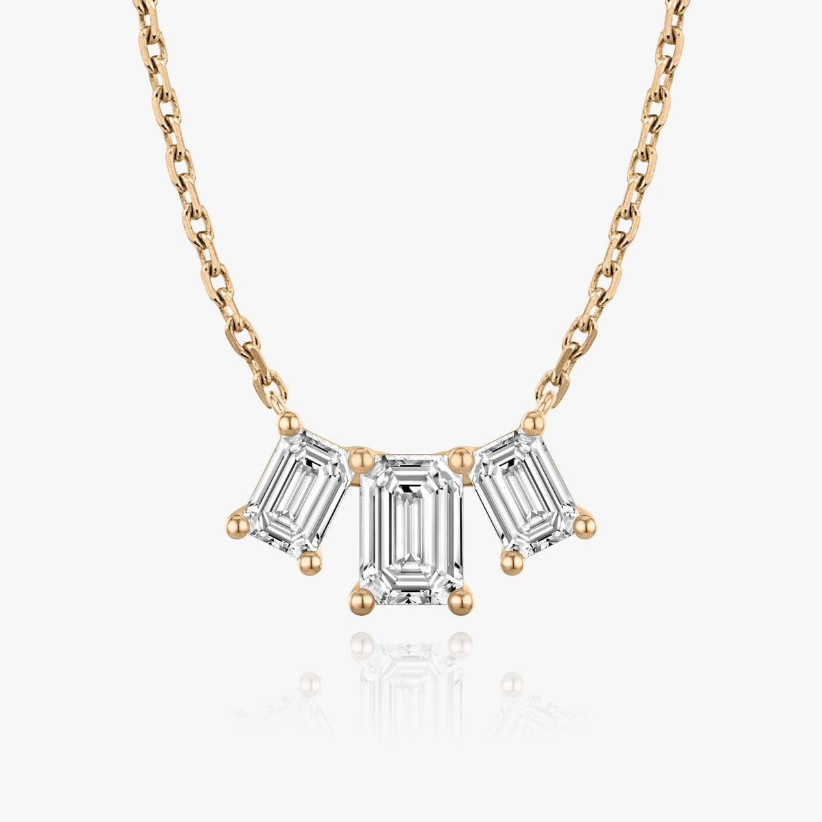 2.0 TC Emerald Lab Grown Diamond Necklace