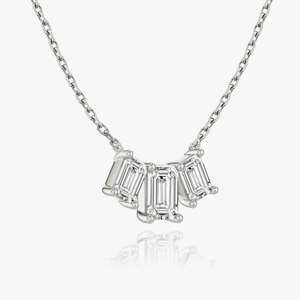 2.0 TC Emerald Lab Grown Diamond Necklace