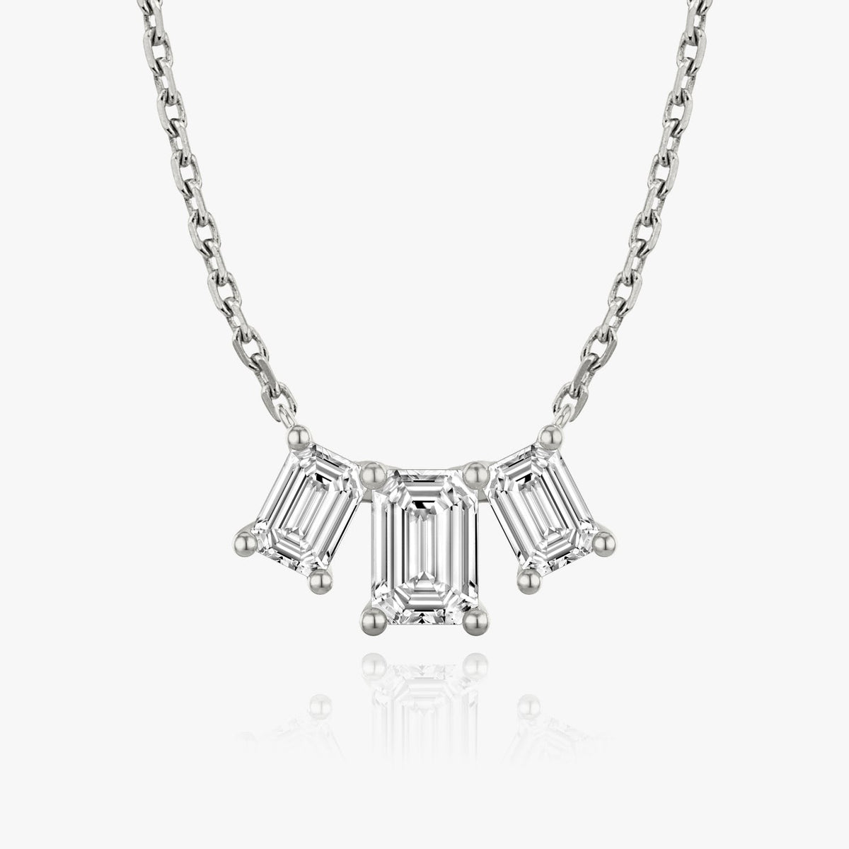 2.0 TC Emerald Lab Grown Diamond Necklace