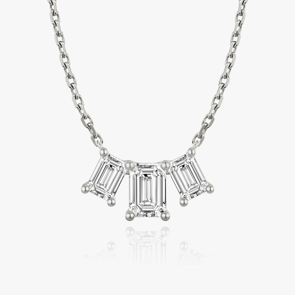 2.0 TC Emerald Lab Grown Diamond Necklace