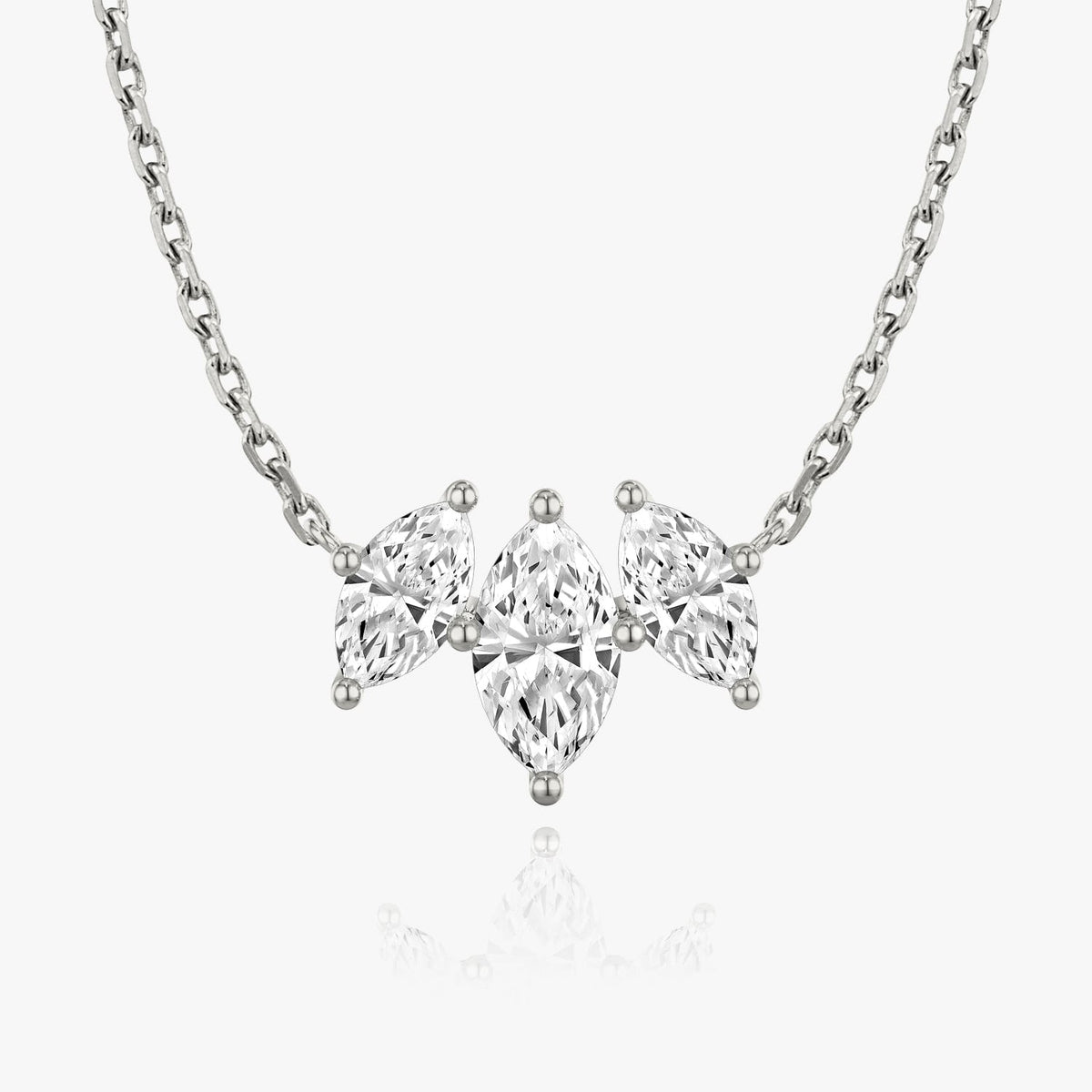 2.0 TCW Marquise Lab Grown Diamond Necklace
