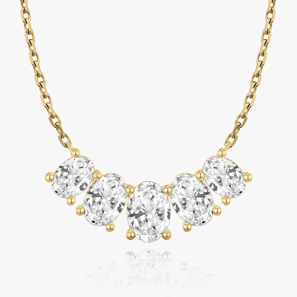 3.50 TCW Oval  Lab Grown Diamond Necklace