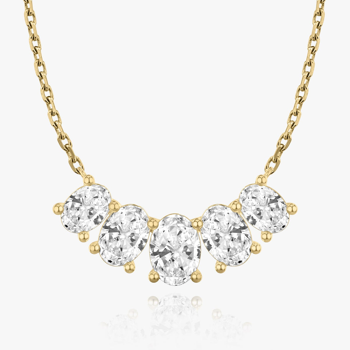 3.50 TCW Oval  Lab Grown Diamond Necklace