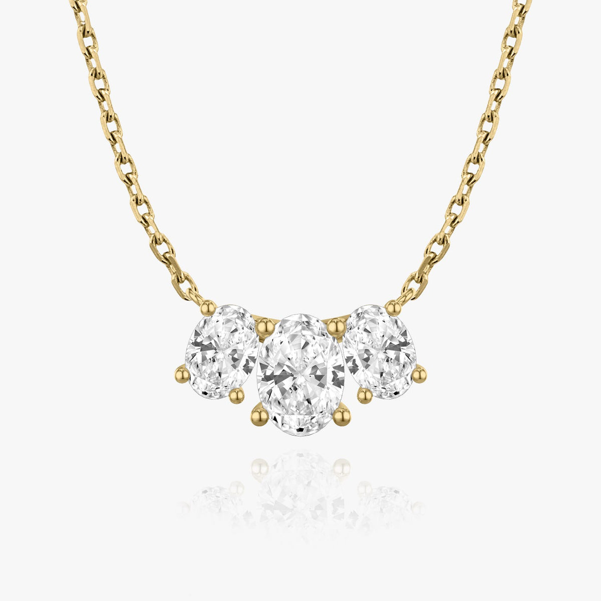 2.0 TC Oval Lab Grown Diamond Necklace