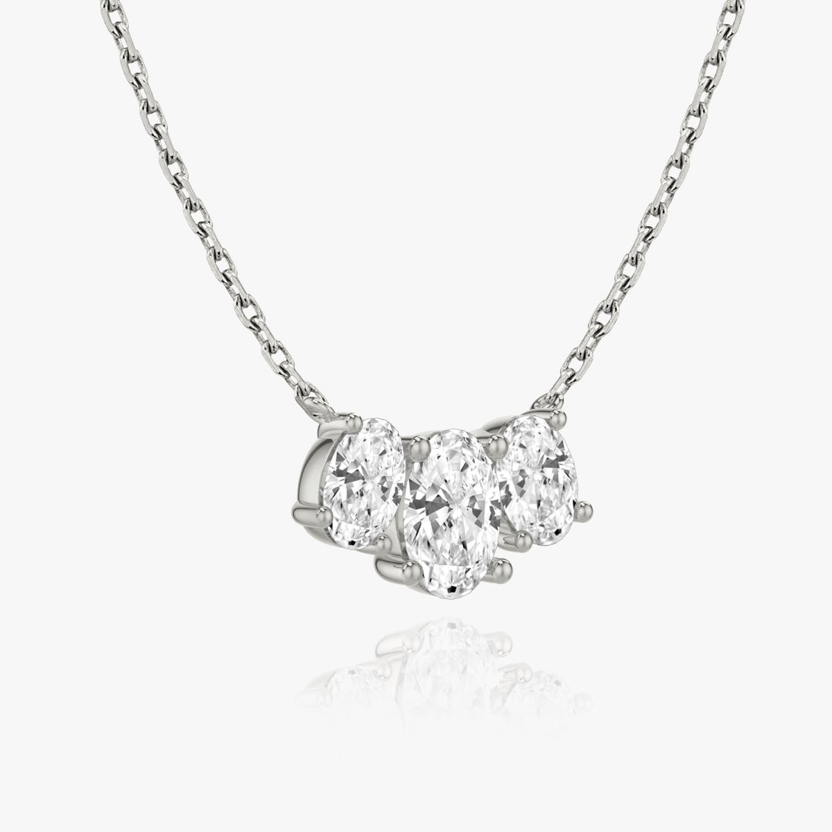2.0 TC Oval Lab Grown Diamond Necklace