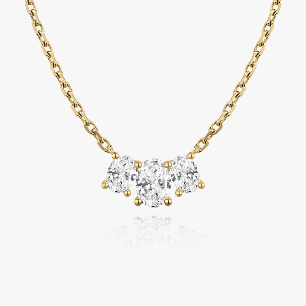 1.0 TCW Oval  Lab Grown Diamond Necklace