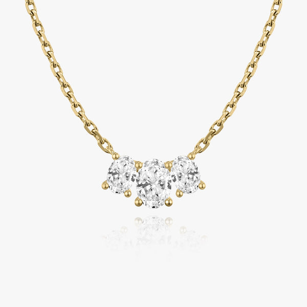 1.0 TCW Oval  Lab Grown Diamond Necklace