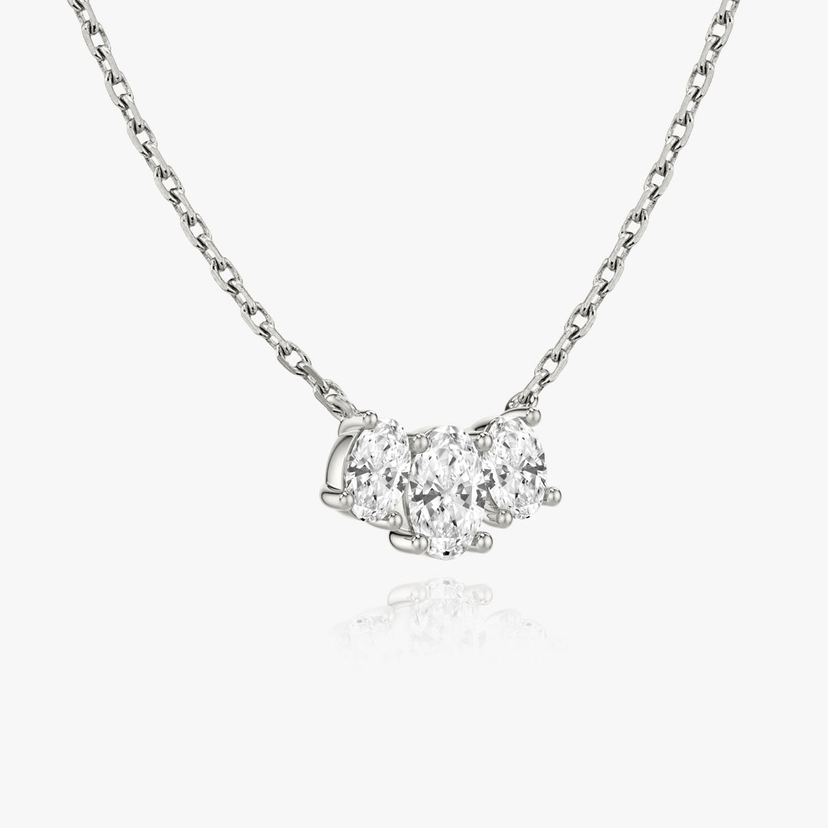 1.0 TCW Oval  Lab Grown Diamond Necklace