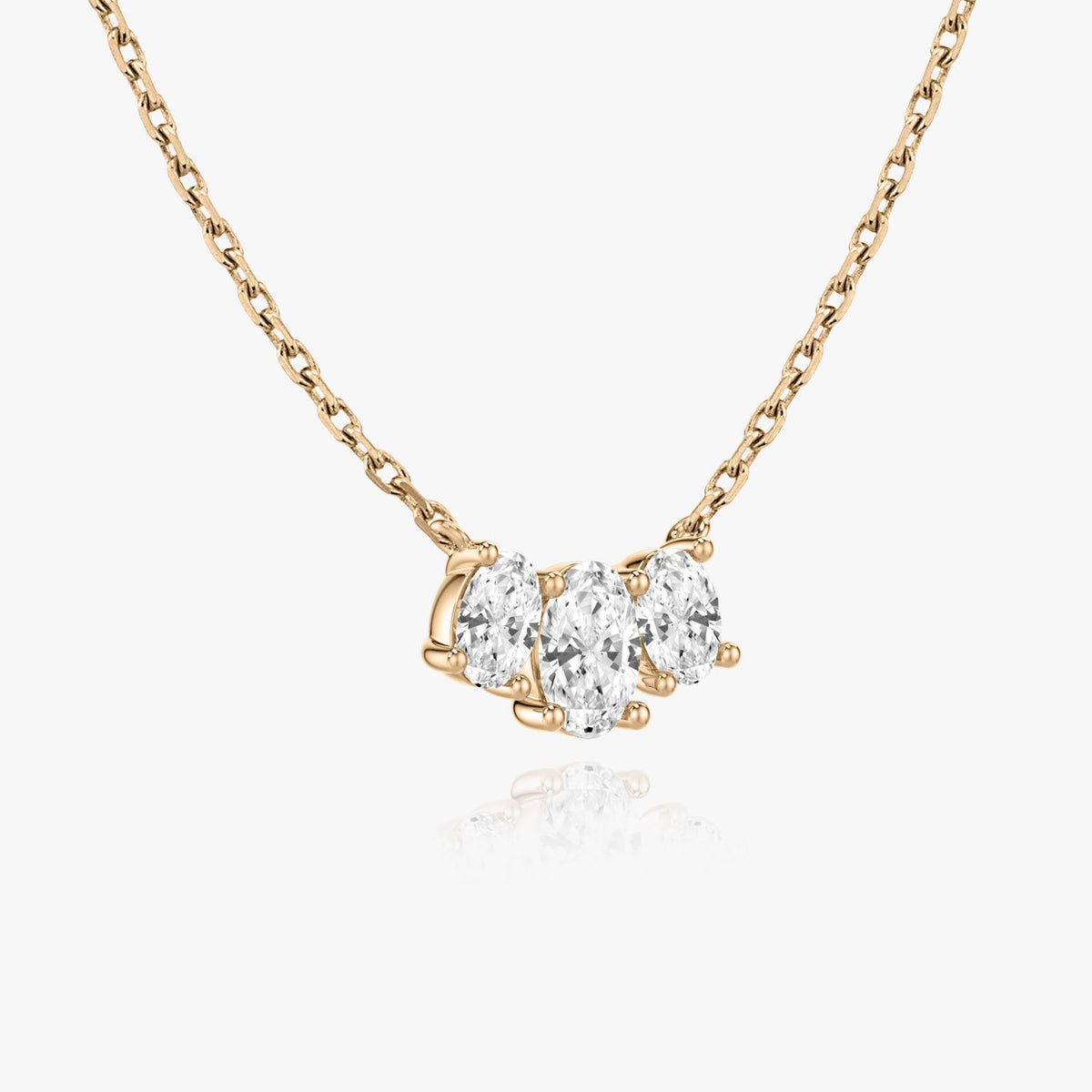 1.0 TCW Oval  Lab Grown Diamond Necklace