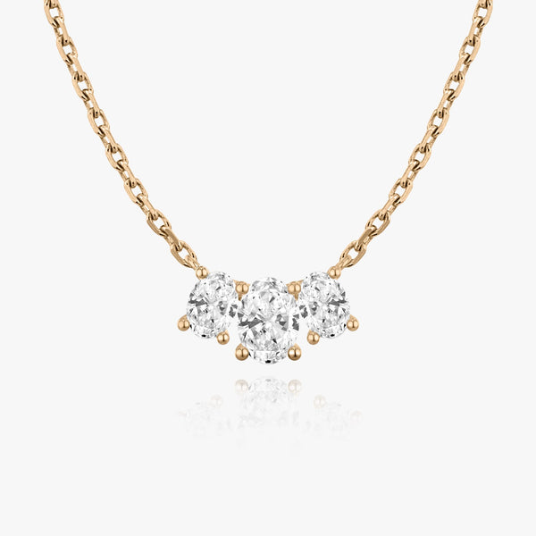1.0 TCW Oval  Lab Grown Diamond Necklace