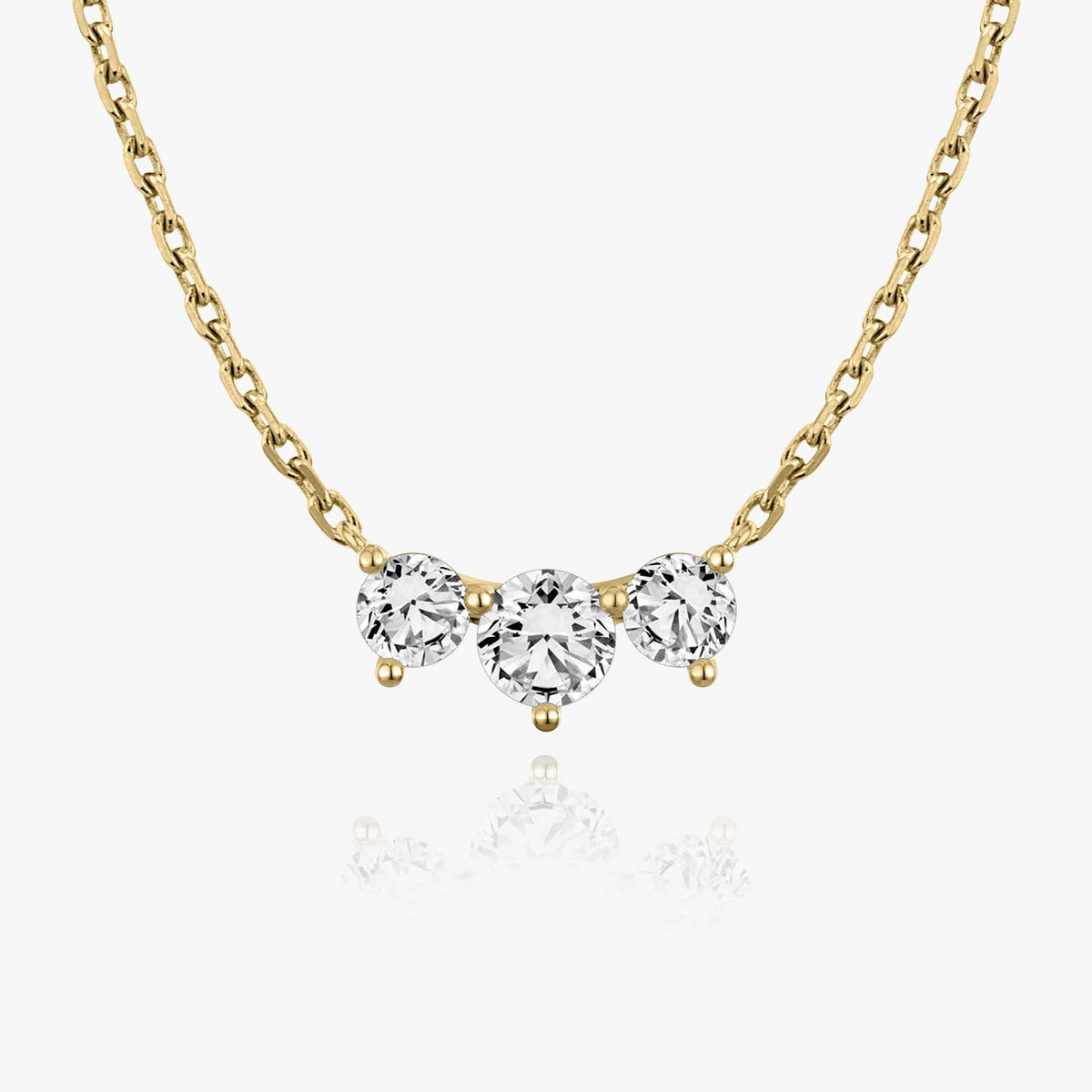 1.0 TCW Round  Lab Grown Diamond Necklace