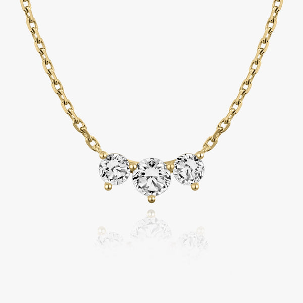 1.0 TCW Round  Lab Grown Diamond Necklace