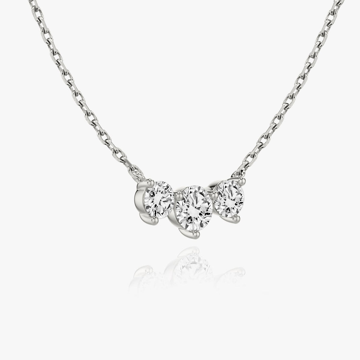1.0 TCW Round  Lab Grown Diamond Necklace