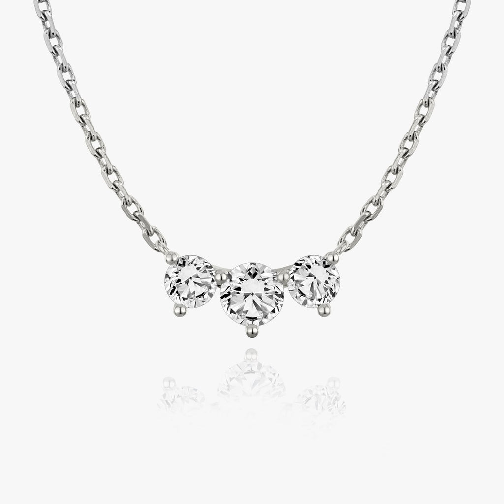 1.0 TCW Round  Lab Grown Diamond Necklace