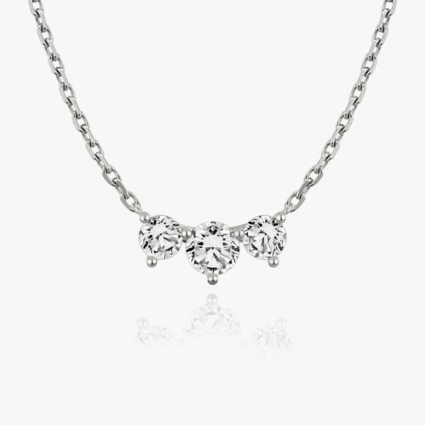 1.0 TCW Round  Lab Grown Diamond Necklace