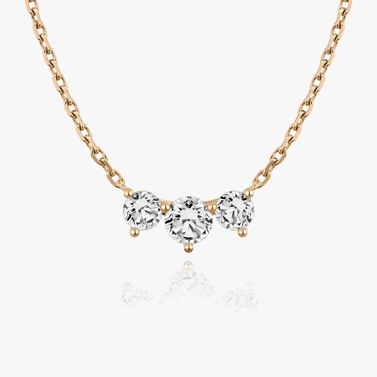 1.0 TCW Round  Lab Grown Diamond Necklace