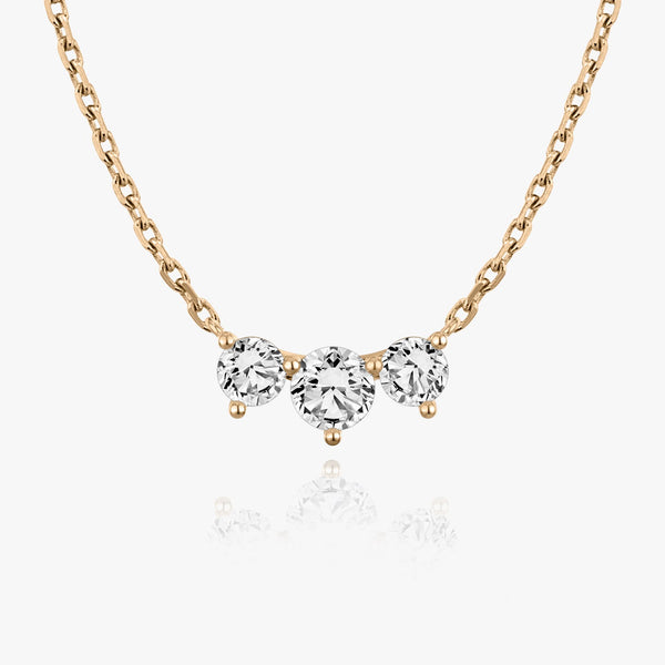 1.0 TCW Round  Lab Grown Diamond Necklace