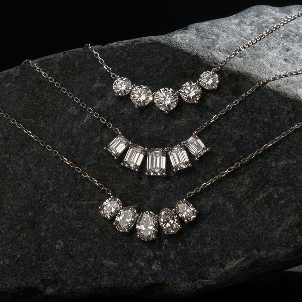 3.50 TCW Round  Lab Grown Diamond Necklace